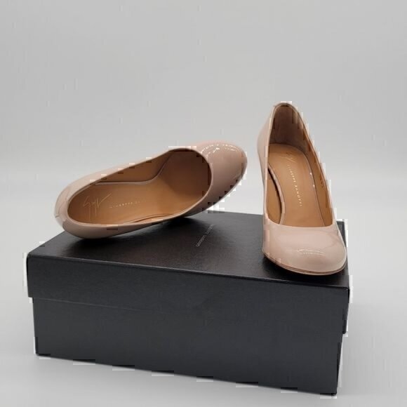 GUISEPPE ZANOTTI NUDE LEATHER PUMPS - Picture 7 of 8